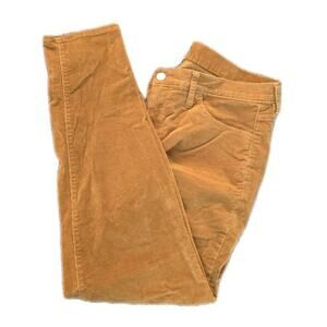 J. CREW Ladies GOLDEN Gold MUSTARD STRETCH CORDUROY PANTS 32 Medium